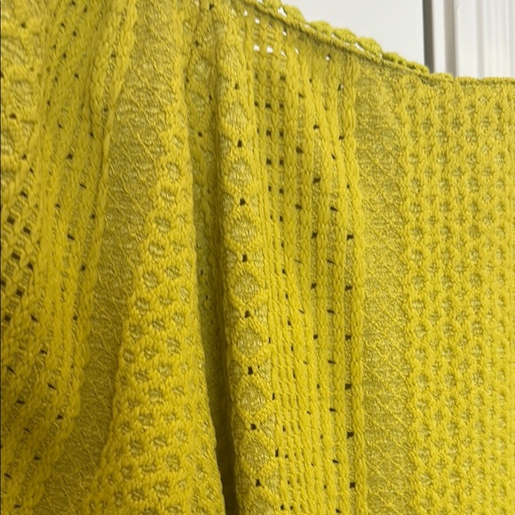 NWT! Mustard Multi Knit Embroidered neckline and Bottom Women's Top. - Picture 5 of 7